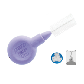 Periuță interdentară paro 3star MEDIUM-DUR triangular violet Ø7mm Periuță interdentară